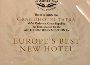 Grandhotel Tatra rekonstruovaný PSG získává ocenění